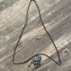 Silver Dragon Pendant Necklace for Kids